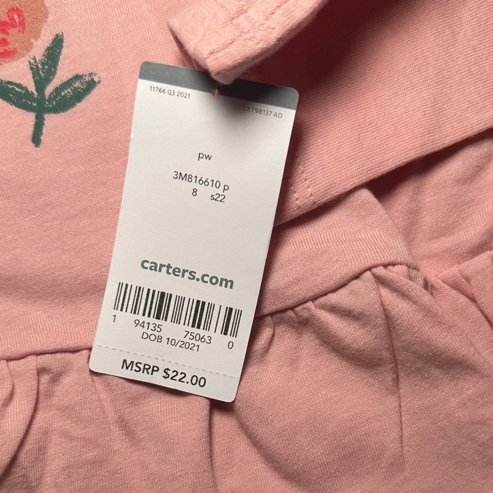 Carter's Floral Graphic Pink Long Sleeve Tee